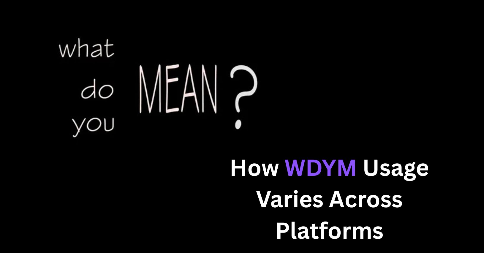 WDYM Meaning