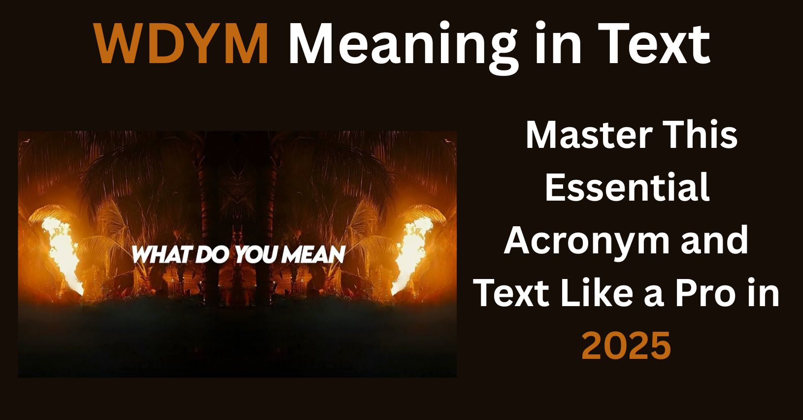 WDYM Meaning